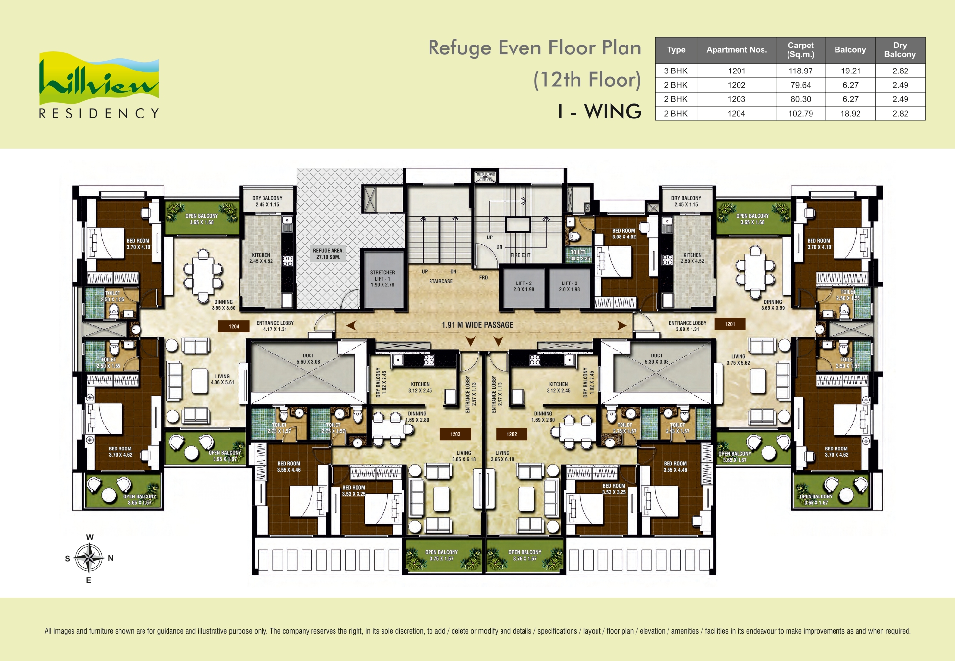 Building I Refuge Even Floor Plan